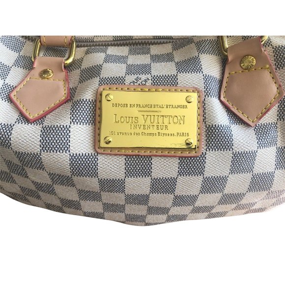 WHITE GRID "SPEEDY"HANDBAG - LV Dup - Picture 6 of 11